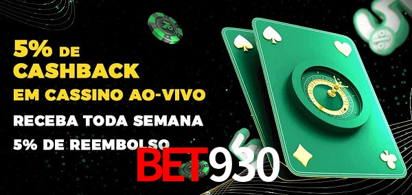 Promoções do cassino ao Vivo bet930